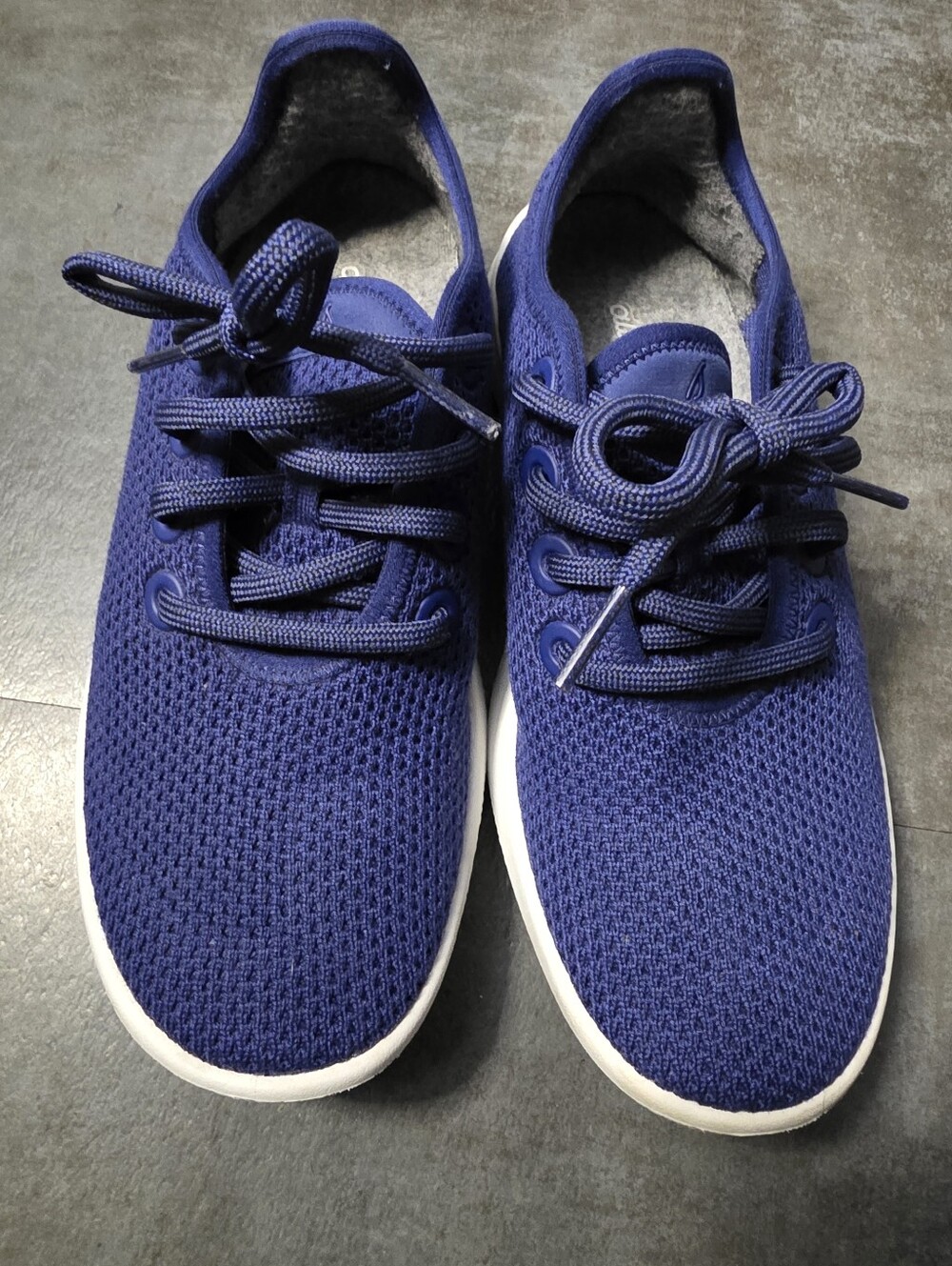 Allbirds Tree Runner Marine Blue White Women's Size 6 - Picture 4 of 6